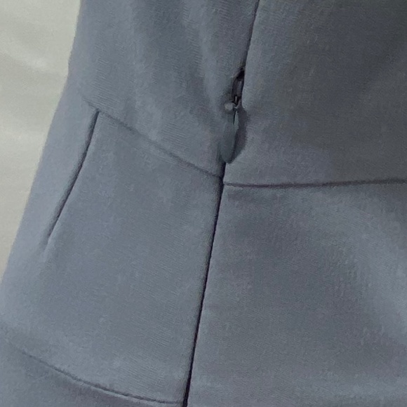 THEORY Jersey Dress grey-neon yellow color block 6 - Picture 4 of 8